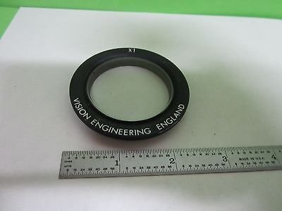 MICROSCOPE PART VISION ENGINEERING 1X OBJECTIVE OPTICS AS IS BIN#N3-D-05