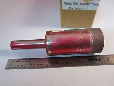 OPTICAL TOOL GLASS DIAMOND DRILL 1" DIAMETER FOR LENSES LASER OPTICS BIN#3K