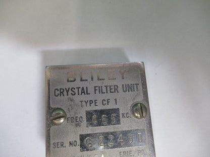 ANTIQUE BLILEY ELECTRIC QUARTZ CRYSTAL FILTER CF1 465 KC AS PICTURED R6-A-31