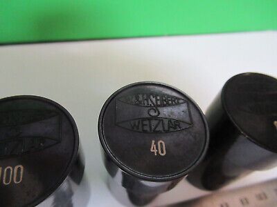 ANTIQUE EMPTY PLASTIC CANS OBJECTIVE SEIBERT MICROSCOPE PART AS PICTURED R9-A-48