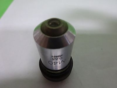 MICROSCOPE PART OBJECTIVE OLYMPUS M40 40X [fair] OPTICS AS IS BIN#Y6-E-14