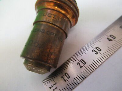 ANTIQUE BAUSCH LOMB BRASS 43x OBJECTIVE MICROSCOPE PART AS PICTURED &Z1-A-31