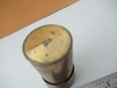 CARL ZEISS JENA 2.5mm EMPTY BRASS OBJECTIVE CAN MICROSCOPE AS PICTURED &F5-A-103