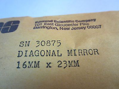 OPTICAL DIAGONAL MIRROR 16 mm x 23 mm  LASER OPTICS BIN#3K