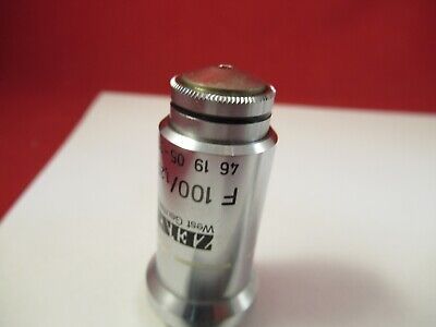 ZEISS GERMANY OBJECTIVE F 100X 461905 MICROSCOPE PART AS PICTURED &96-A-16