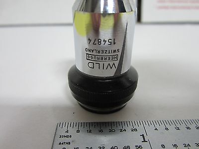 MICROSCOPE OBJECTIVE WILD HEERBRUGG SWISS HI 100X  OPTICS #N1-W-03