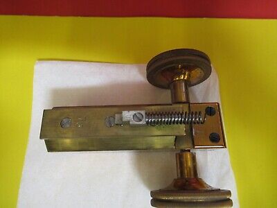 ANTIQUE BRASS SPENCER BUFFALO STAGE MICROMETER MICROSCOPE PART AS PIC &FT-6-150