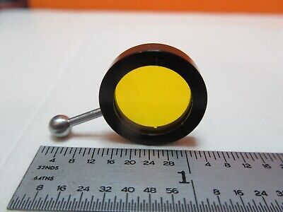 UNITRON YELLOW FILTER OPTICS MICROSCOPE PART AS PICTURED &FT-5-110