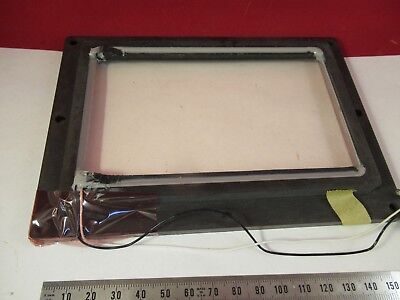 OPTICAL MIL SPEC GLASS WINDOW FRAME WITH ELECTRODES PHOTOCHROMIC OPTICS &FT-4-26