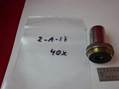 UNITRON OBJECTIVE 40X OPTICS METALLOGRAPH MICROSCOPE PART AS IS &2-A-17