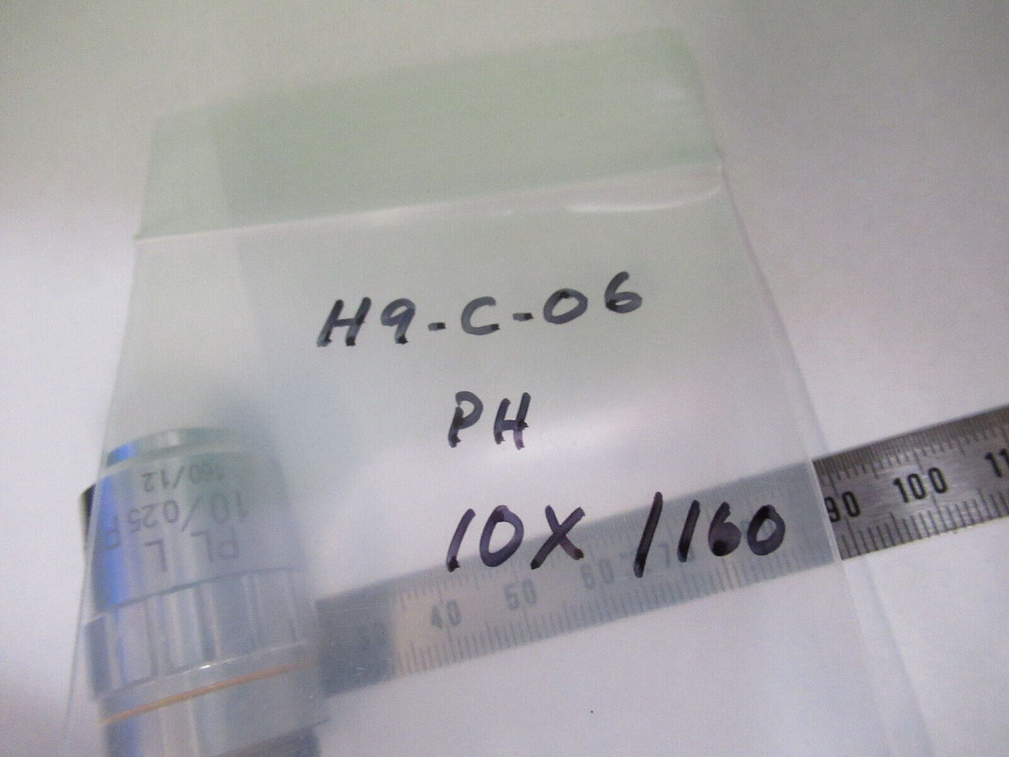 GENERIC OBJECTIVE PH 10X /160 OPTICS MICROSCOPE PART AS PICTURED &H9-C-06