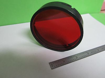 OPTICAL LARGE RED FILTER MIL SPEC LASER OPTICS AS IS BIN#V1-21