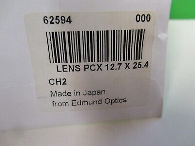 OPTICAL EDMUND OPTICS LENS PCX 12.7x25.4 LASER OPTICS AS PICTURED &80-A-30