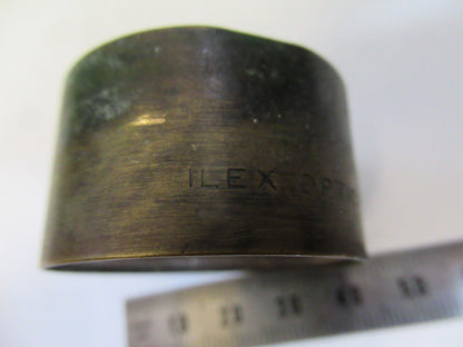 ANTIQUE BRASS MOUNTED LENS for ILEX MICROSCOPE PART AS PICTURED R6-A-42