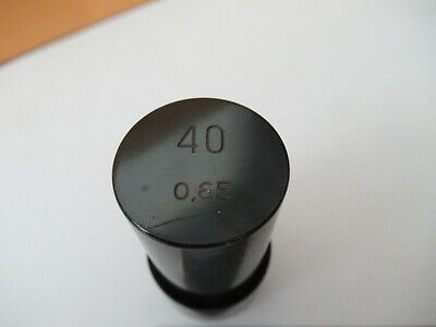 CARL ZEISS EMPTY OBJECTIVE CAN "40"  MICROSCOPE PART AS PICTURED #F2-A-45