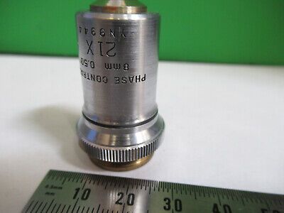 BAUSCH LOMB PHASE OBJECTIVE 21X LENS OPTICS MICROSCOPE PART as pictured R9-A-17