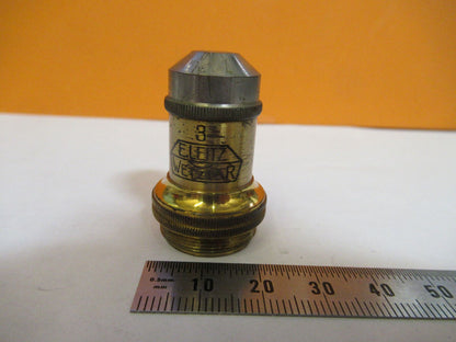 ANTIQUE ERNST LEITZ WETZLAR BRASS OBJECTIVE MICROSCOPE PART AS PICTURED 4b-ft-47