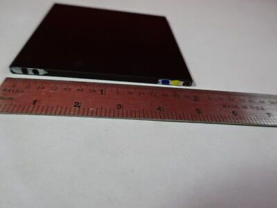 OPTICAL GLASS SQUARE DARK FILTER OPTICS AS IS #91-23