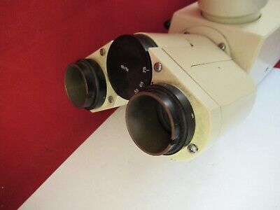 ZEISS GERMANY TRINOCULAR HEAD OPTICS 452910 MICROSCOPE PART AS PICTURED 10-A-11