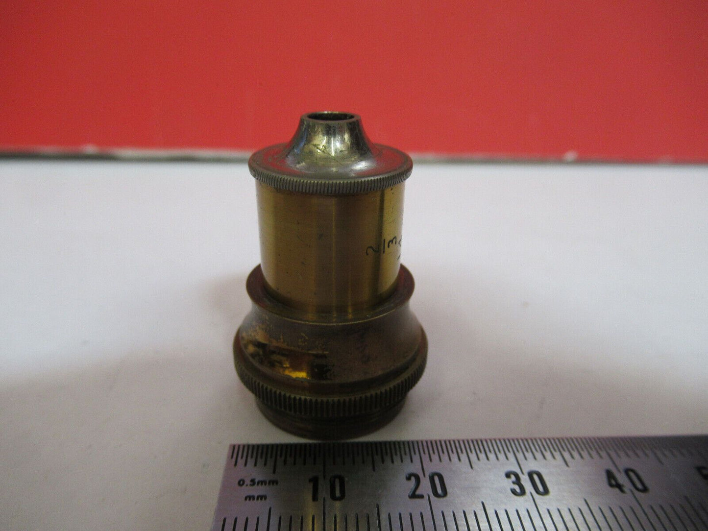 ANTIQUE RJ BECK LONDON BRASS OBJECTIVE MICROSCOPE PART AS PICTURED  &81-B-26