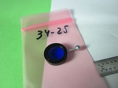 MICROSCOPE PART OPTICAL BLUE FILTER UNITRON JAPAN OPTICS AS IS BIN#34-25