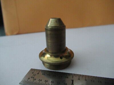 ANTIQUE BRASS ENGLAND OBJECTIVE LENS OPTICS MICROSCOPE PART AS PICTURED #F3-A-16