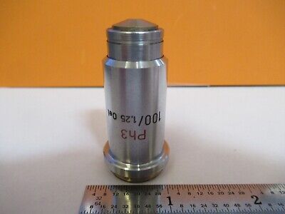 CARL ZEISS GERMANY PH3 100X OBJECTIVE MICROSCOPE PART AS PICTURED &FT-1-A-50