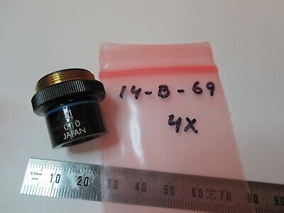 OLYMPUS 4X 706010 OBJECTIVE MICROSCOPE PART OPTICS AS PICTURED &14-B-69