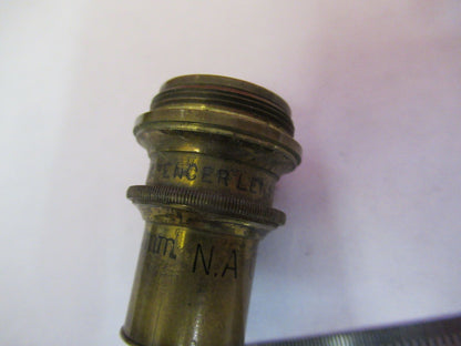 SPENCER ANTIQUE BRASS OPTICS 16mm OBJECTIVE MICROSCOPE PART AS PICTURED &Q3-B-14