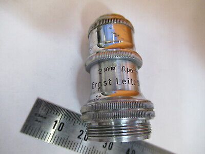 ANTIQUE ERNST LEITZ APO 2mm OBJECTIVE MICROSCOPE PART AS PICTURED &P9-A-42