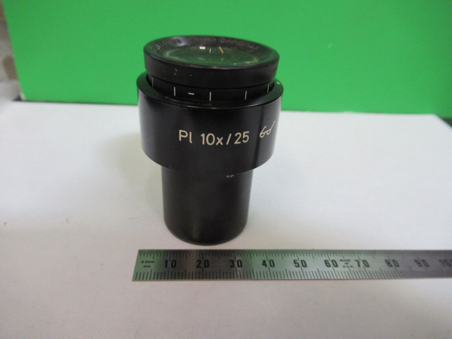 MICROSCOPE PART ZEISS EYEPIECE OCULAR 444034 PL 10X/25 LENS AS PICTURED &P2-B-51