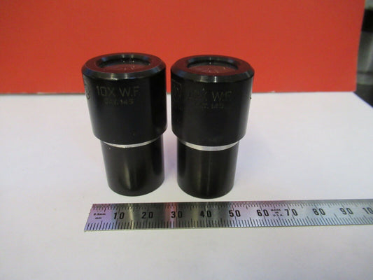 PAIR AO AMERICAN OPTICS 10X EYEPIECE CAT 149 MICROSCOPE PART AS PICTURED Q4-A-12