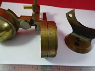 ANTIQUE 1880's BRASS BAUSCH LOMB CONDENSER HOLDER MICROSCOPE PART AS PIC &95-60