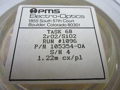 OPTICAL CX PL ZIRCONIUM OXIDE COATED LENS LASER OPTICS PHOTONICS BIN#R1-02