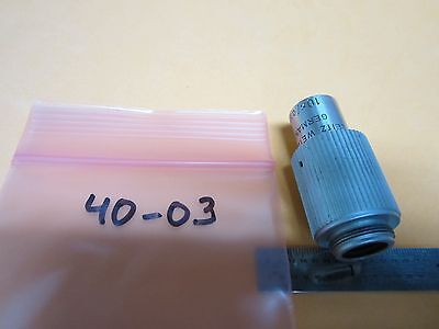 OPTICAL MICROSCOPE PART OBJECTIVE 10X LEITZ WETZLAR GERMANY OPTICS BIN#40-03