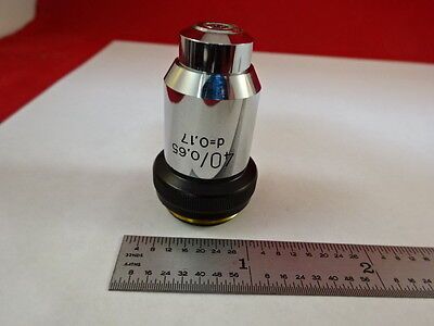 MICROSCOPE PART WILD SWISS OBJECTIVE 40X OPTICS AS IS B#C5-H-23