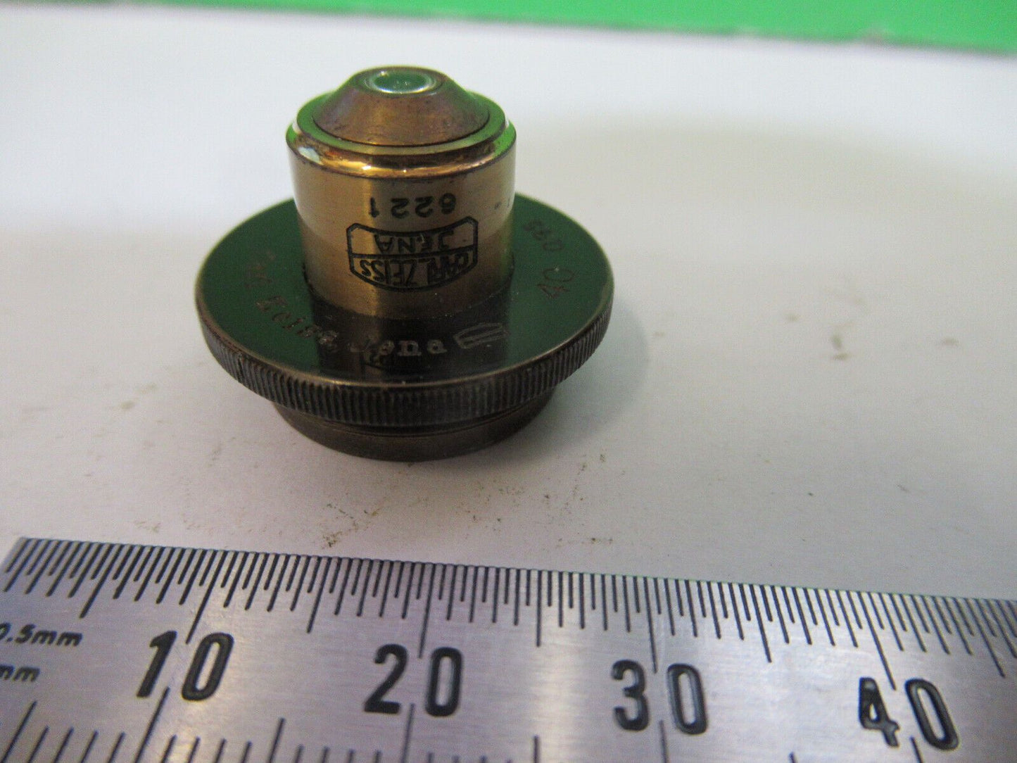 ANTIQUE CARL ZEISS 40 LENS OBJECTIVE MICROSCOPE PART AS PICTURED #H3-A-66