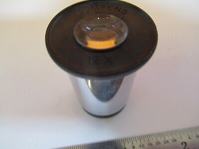 BAUSCH LOMB EYEPIECE ANTIQUE 12X COMPENS MICROSCOPE PART AS PICTURED &P7-A-44