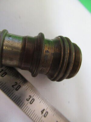 ANTIQUE BRASS BAUSCH LOMB OBJECTIVE MICROSCOPE PART OPTICS AS PICTURED &z9-a-112