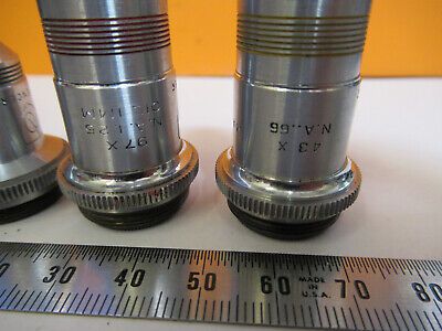 LOT 3 EA SPENCER AO OBJECTIVES LENSES MICROSCOPE PART AS PICTURED P3-A-94