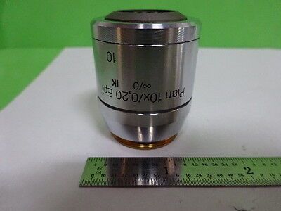 MICROSCOPE PART LEICA REICHERT POLYVAR OBJECTIVE FLUOR 10X OPTICS AS IS #AI-19