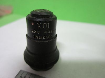 MICROSCOPE PART OBJECTIVE BAUSCH LOMB 10X OPTICS AS IS S9-28