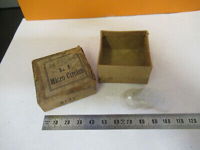 ANTIQUE MICRO CIRCLES LAMELLES OLD BOX MICROSCOPE PART AS PICTURED &F1-A-68