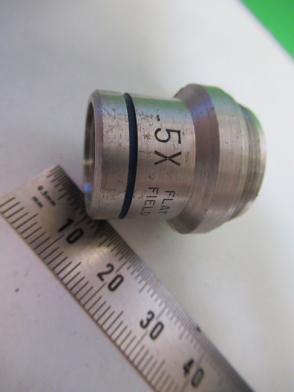 BAUSCH LOMB 5X OBJECTIVE LENS MICROSCOPE PART AS PICTURED Q7-B-42