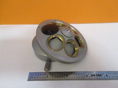 REICHERT AUSTRIA NOSEPIECE BRASS MICROSCOPE PART OPTICS AS PICTURED &11-B-08