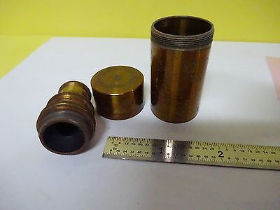 MICROSCOPE PART ANTIQUE OBJECTIVE BRASS BAUSCH LOMB OPTICS AS IS BIN#X3-41