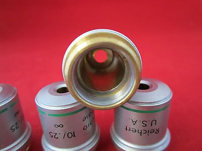 LOT 5 EA REICHERT MICROSCOPE OBJECTIVE PART [just shell , without optics] BIN #4