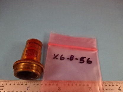 MICROSCOPE PART ANTIQUE SPENCER BUFFALO BRASS OBJECTIVE 10X OPTICS #X6-B-56