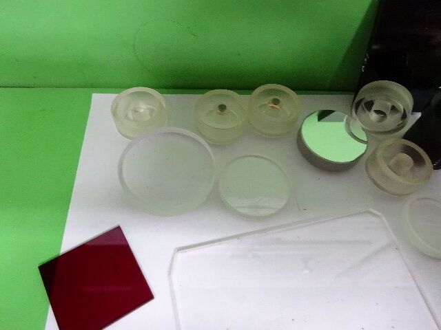 LOT OPTICAL LENSES PRISM MIRROR MIL SPEC LASER OPTICS AS IS #AQ-36