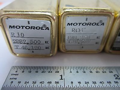 LOT 6 EA MOTOROLA QUARTZ CRYSTAL FREQUENCY CONTROL RADIO AS IS BIN#K6-06